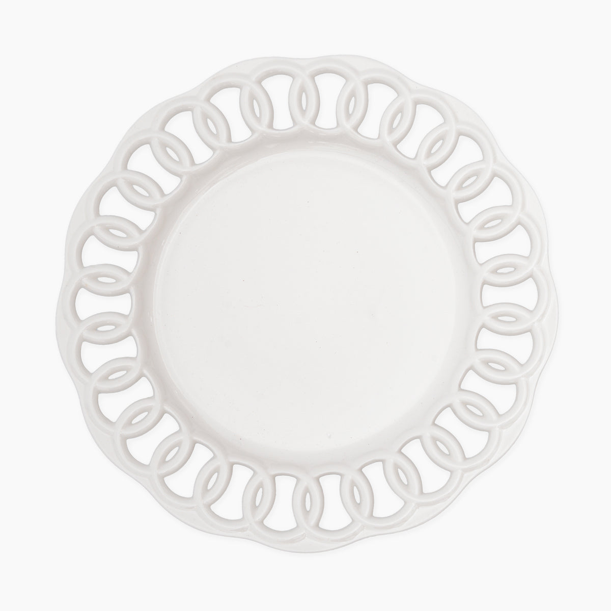 White Ceramic Plate Set for 1