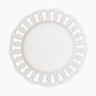 White Ceramic Dinner Plate Set of 1