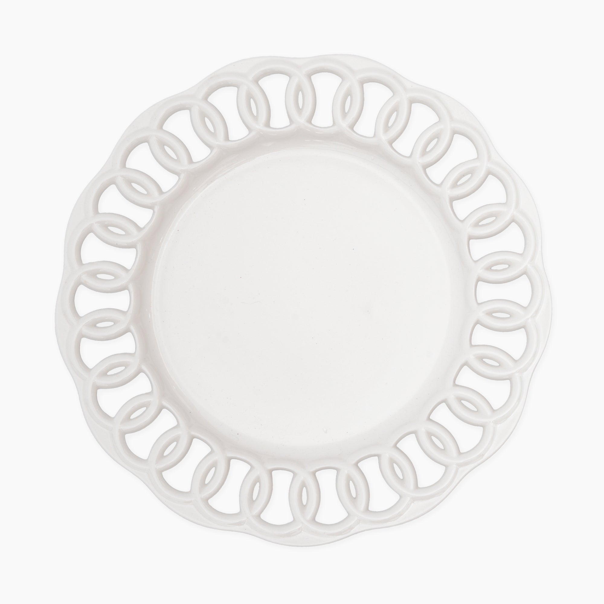 White Ceramic Plate Set for 1