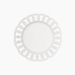 White Ceramic Plate Set for 1