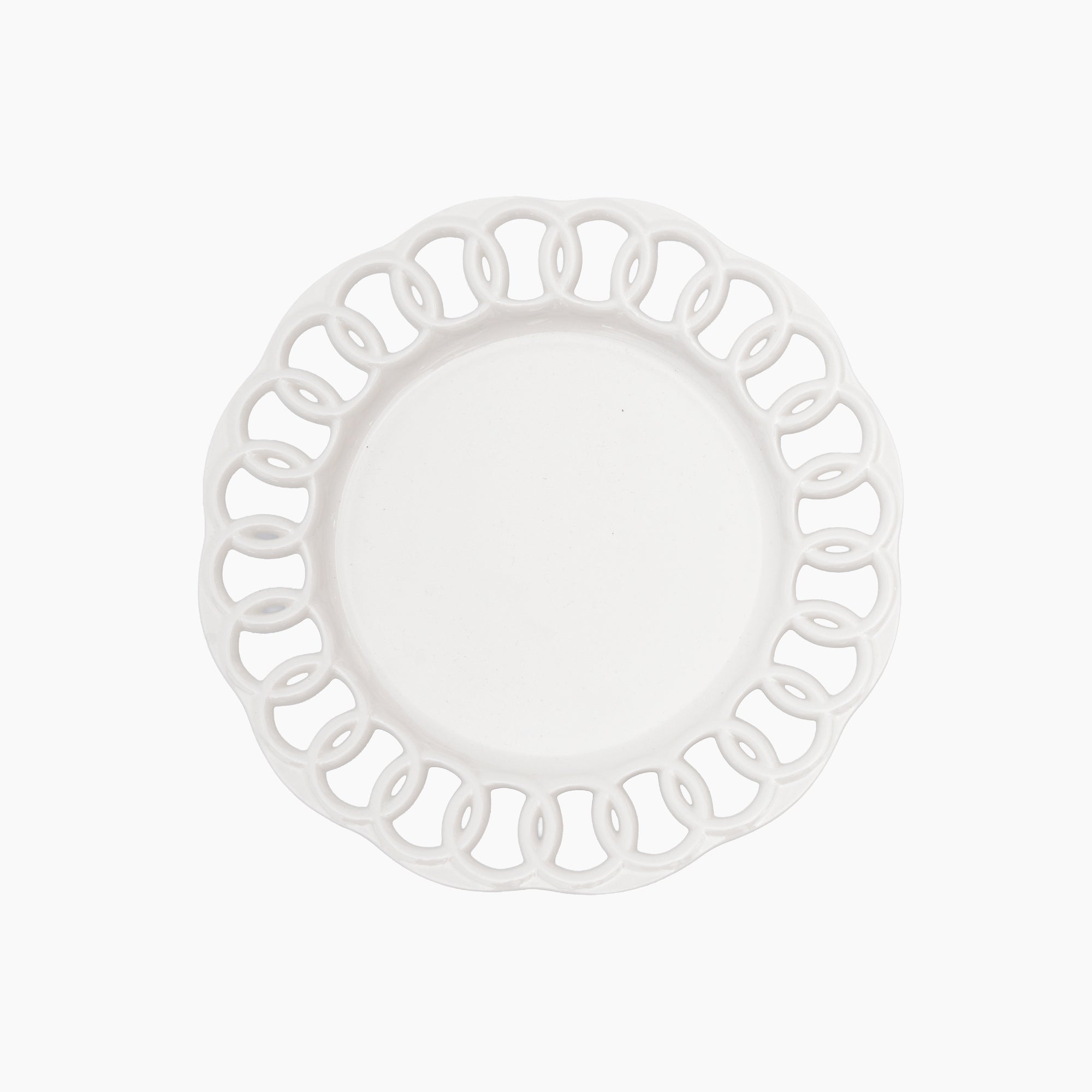 White Ceramic Plate Set for 1