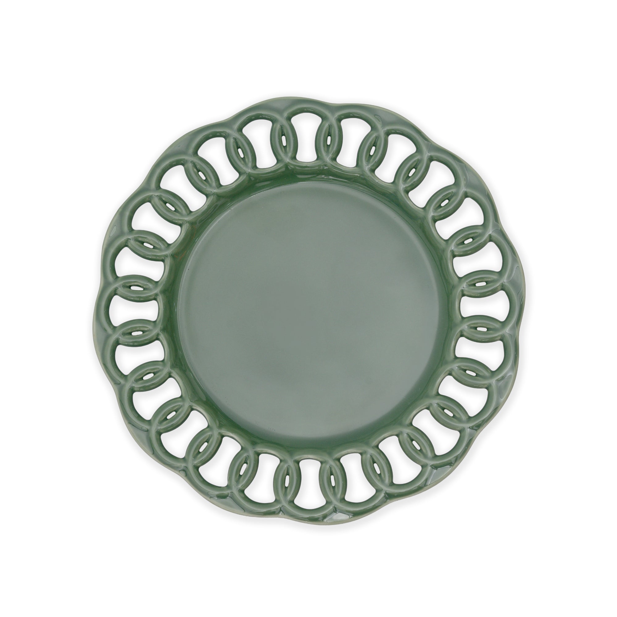 Dark Olive Ceramic Dinner Plate