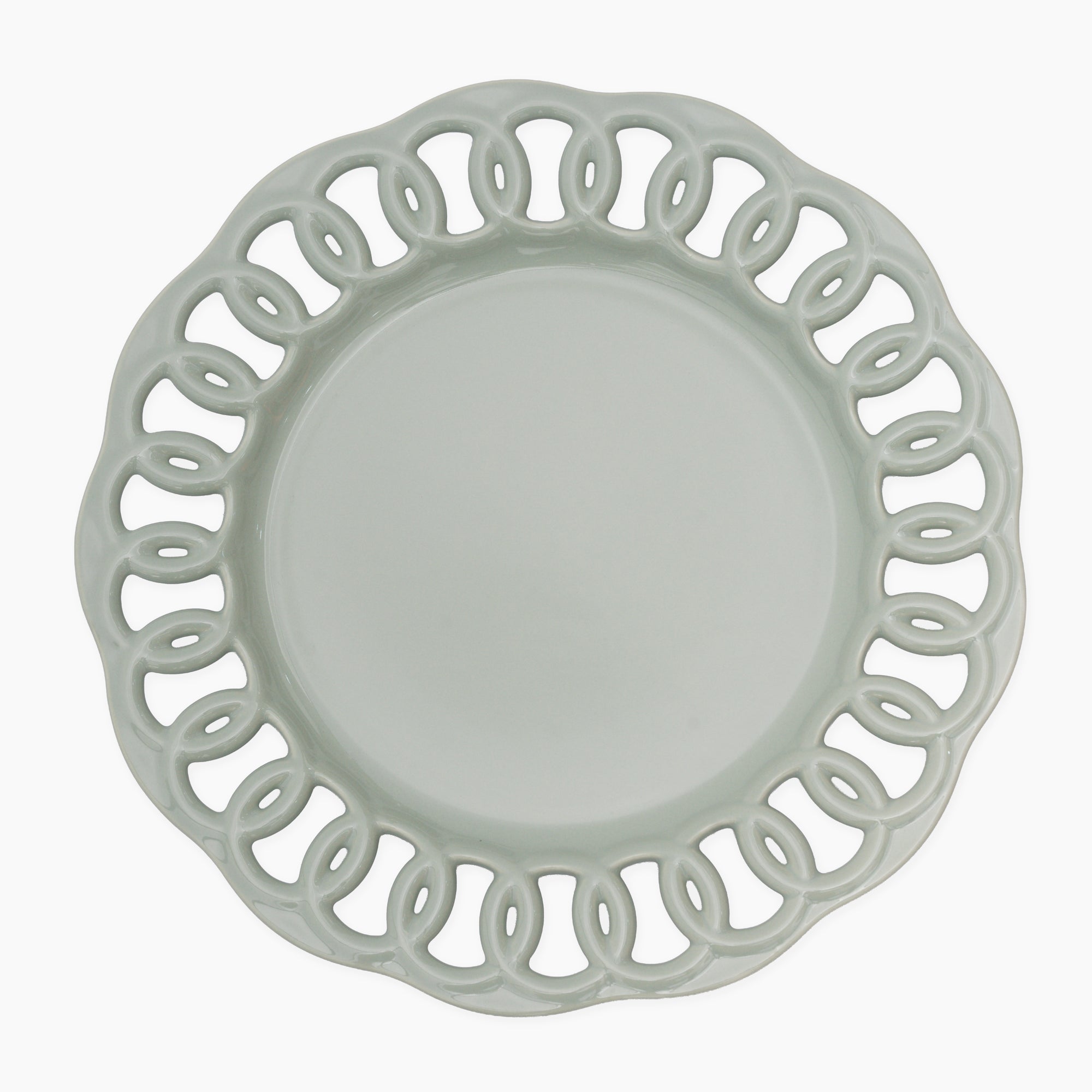 Sage Green Ceramic Dinner Plate Set for 1
