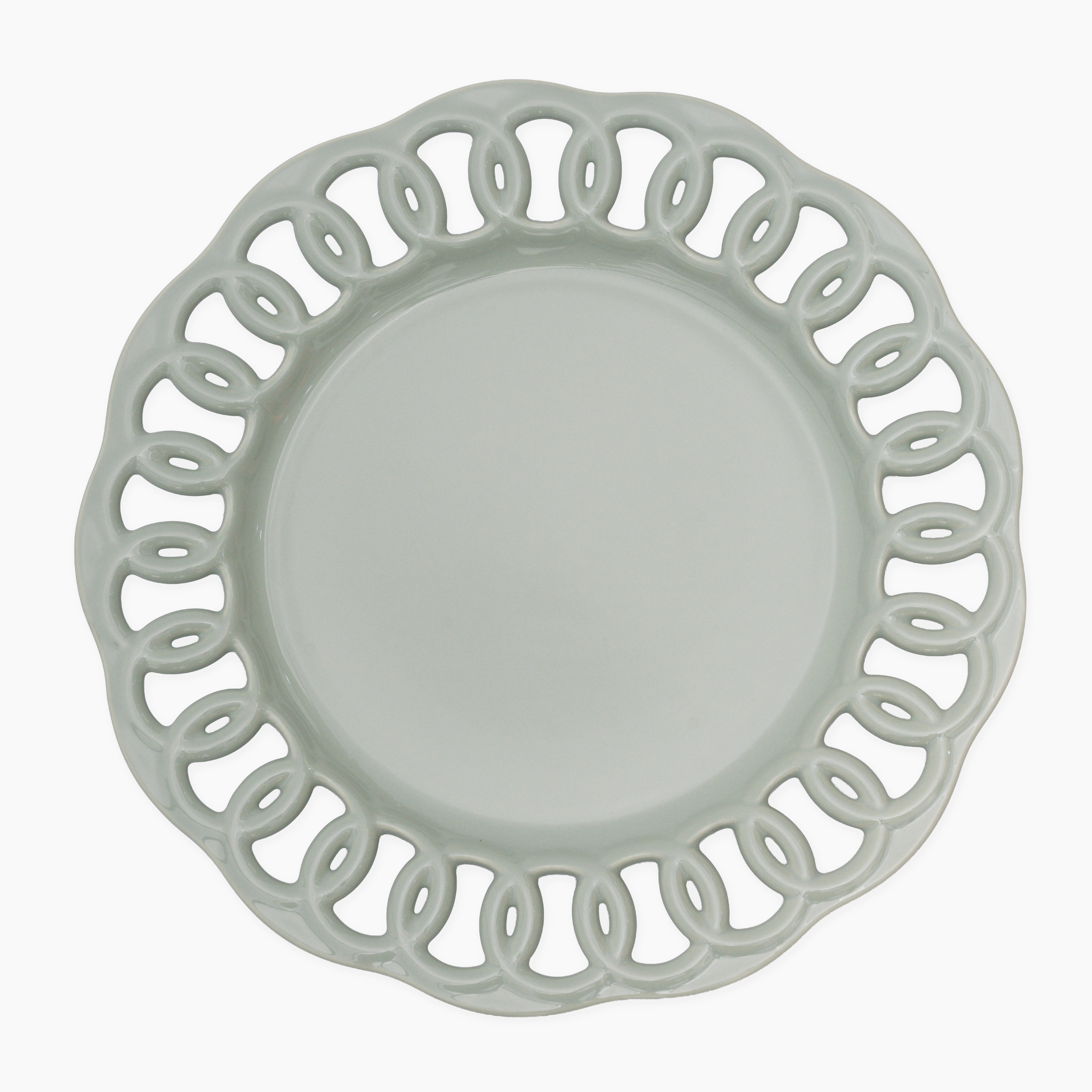Sage Green Ceramic Dinner Plate Set for 1