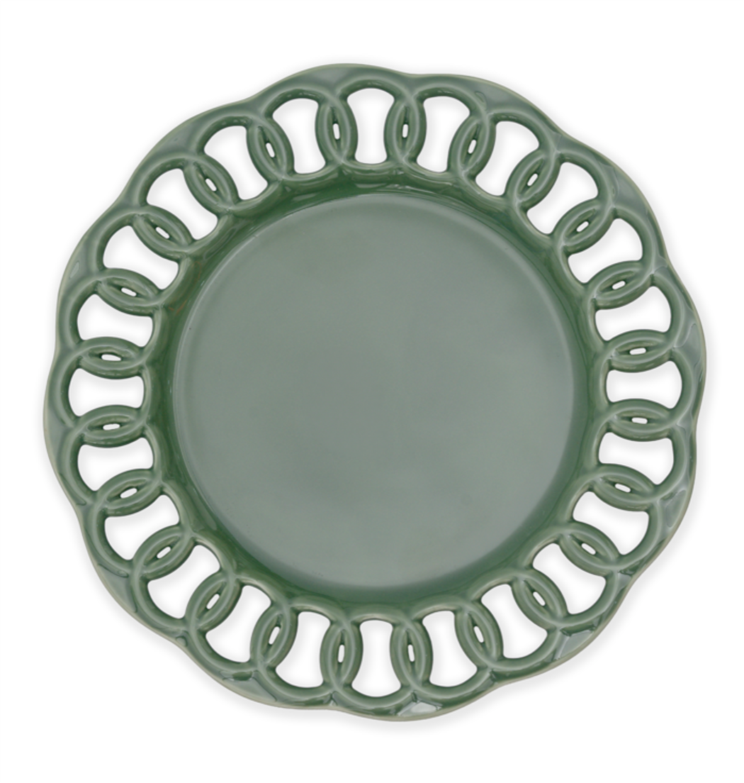 Dark Olive Ceramic Plate Set for 1