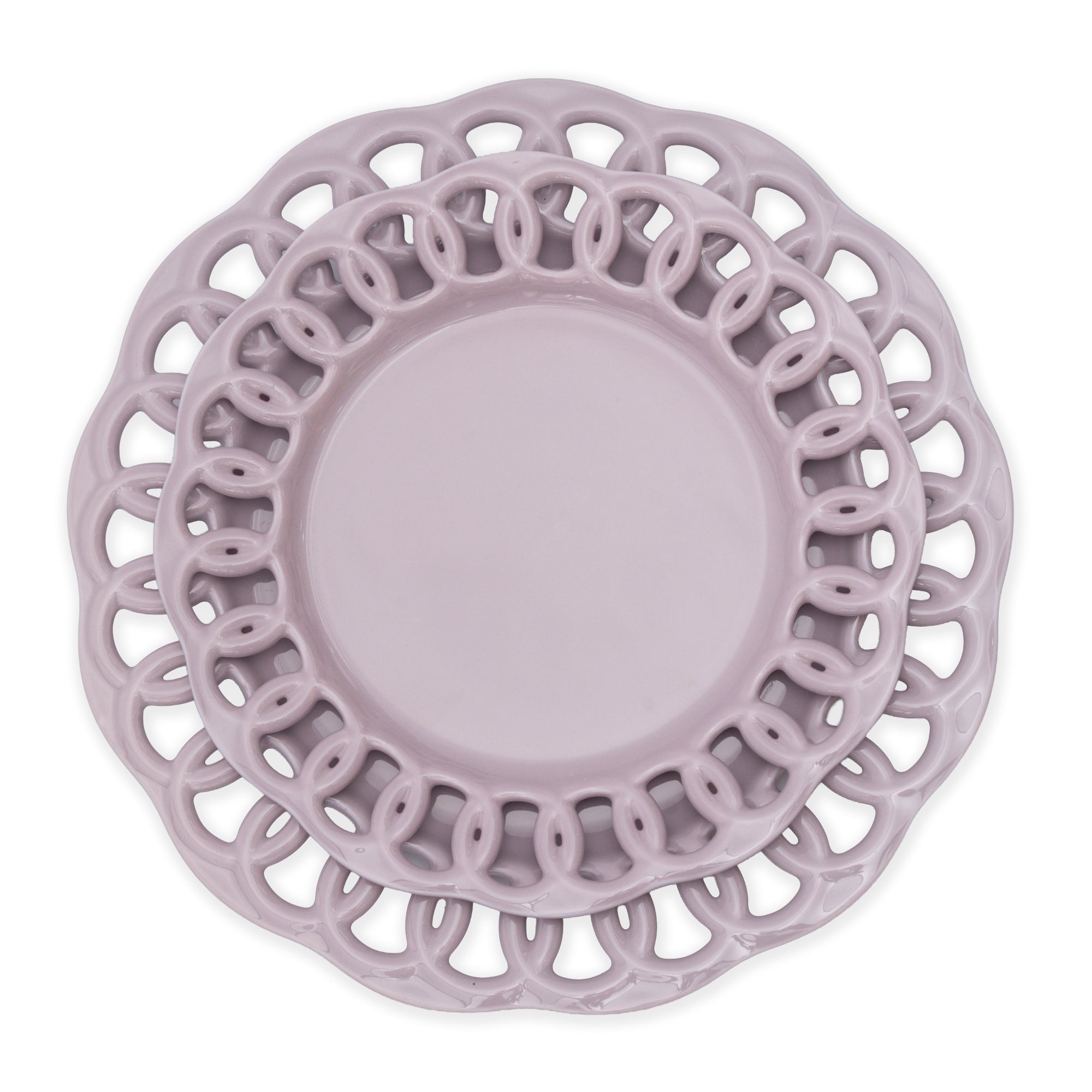 VIOLET DINNER AND SALAD PLATES SET