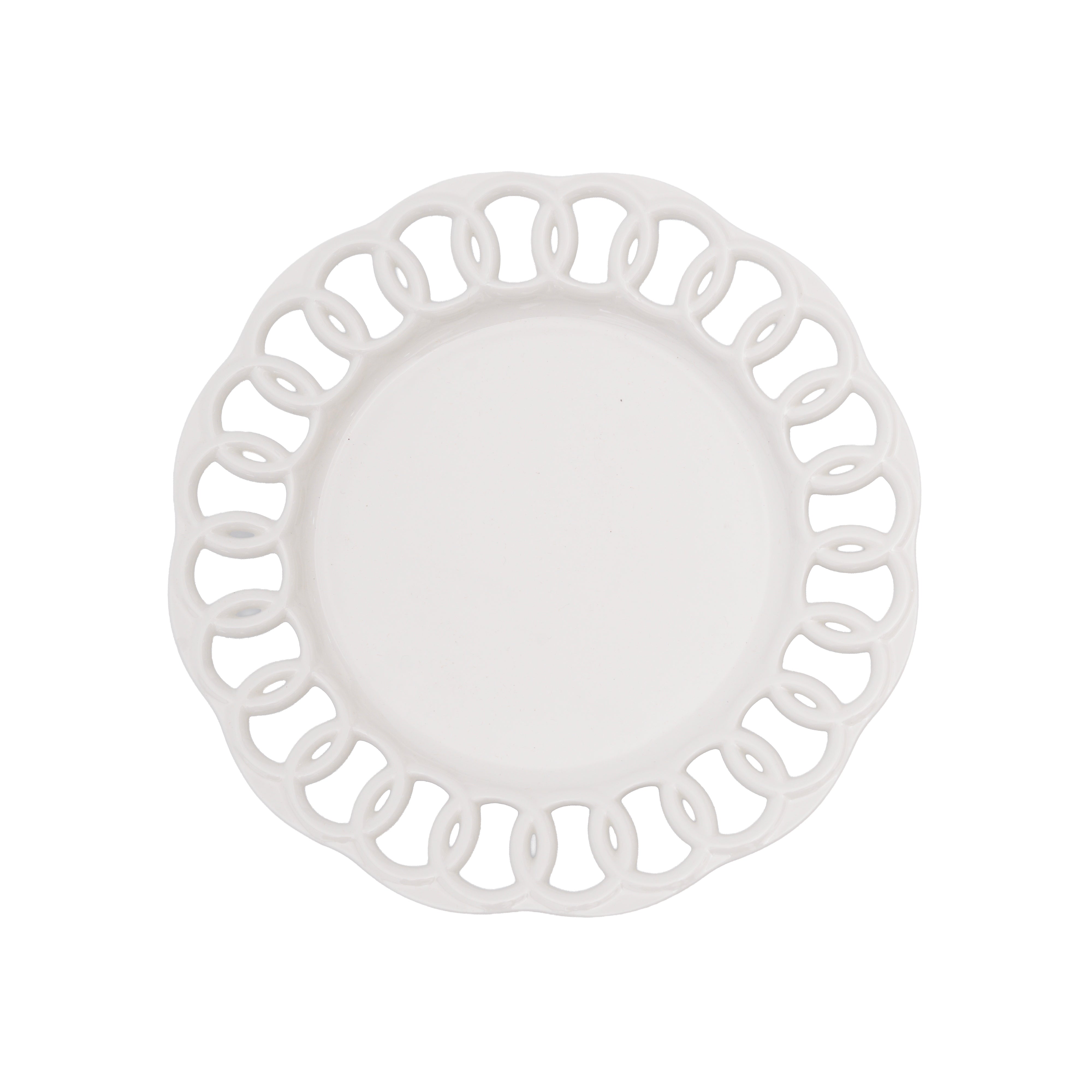 White Ceramic Salad Plate