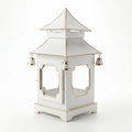 CHINOISERIE IVORY PAGODA LANTERN 13"