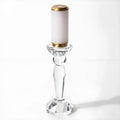 Merlin faceted crystal rechargeable cordless table lamp in a trophy shape