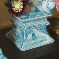 FOUR-LAYER DYNASTY ANGULAR TULIP VASE IN DELFT BLUE (22.8")