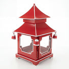 CHINOISERIE Red Pagoda Lantern 11.5"