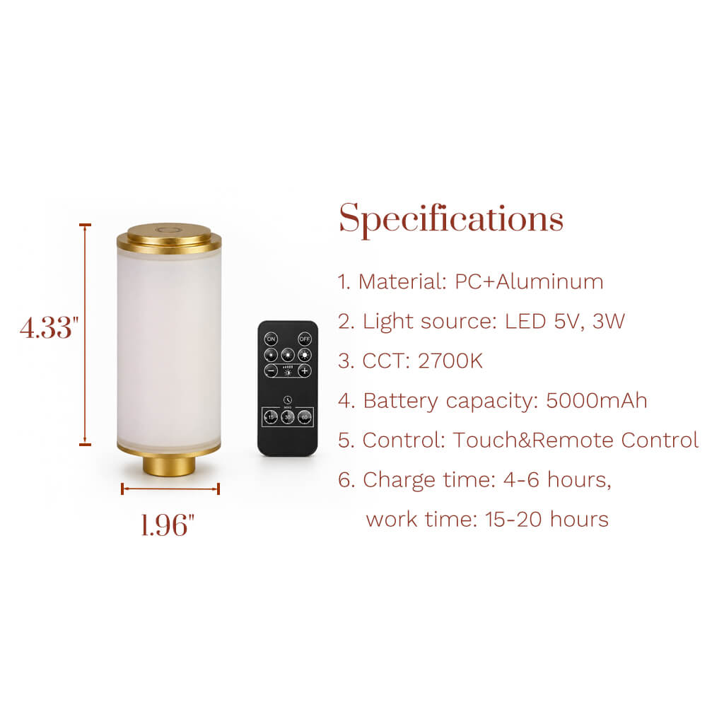 NATURAL BAMBOO Rechargeable Lamp