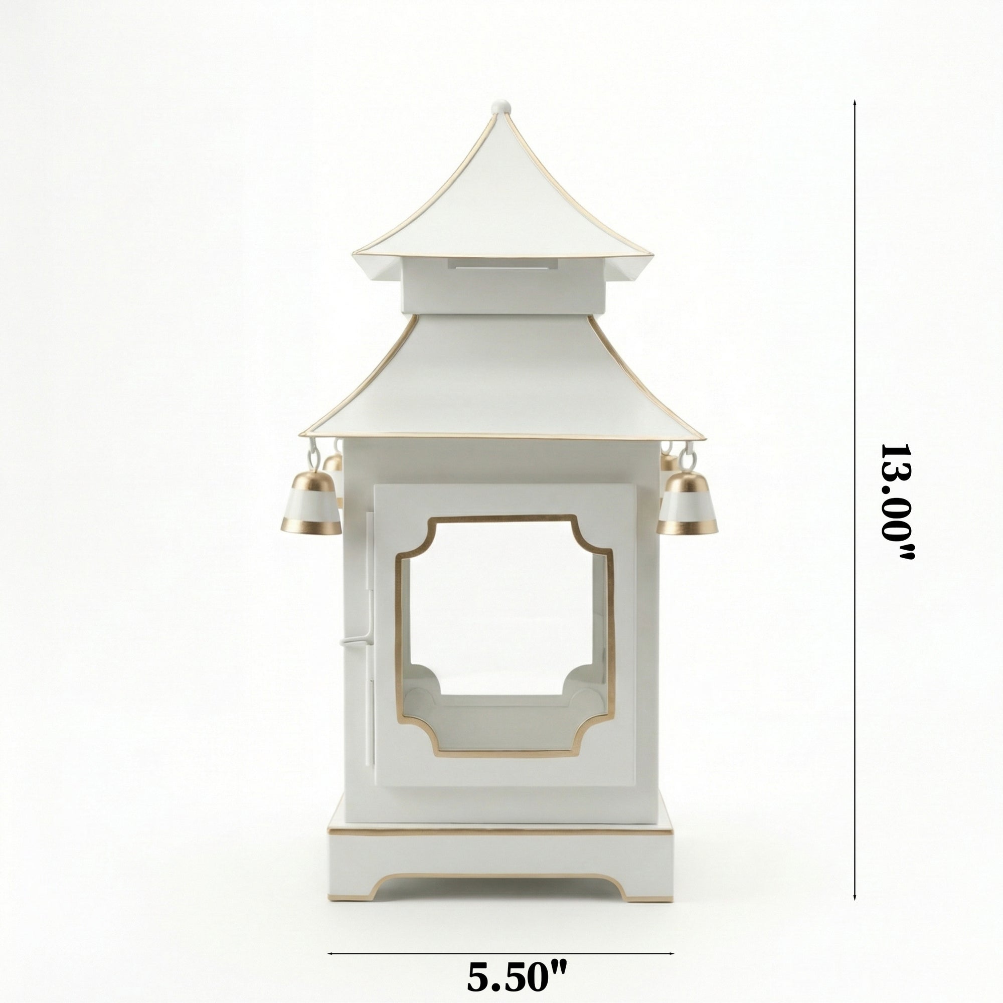 CHINOISERIE IVORY PAGODA LANTERN 13"
