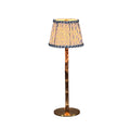 BAMBOOTIC Rechargeable Lamp with Verdant Willow Artisan Silk Lampshade