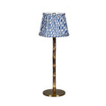 BAMBOOTIC Rechargeable Lamp with Verdant Willow Artisan Silk Lampshade