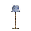 BAMBOOTIC Rechargeable Lamp with Verdant Willow Artisan Silk Lampshade