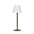 BAMBOOTIC Rechargeable Lamp with Classic White Linen Lampshade