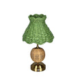 RADEN WICKER Rechargeable Lamp with Olive Seagrass Lampshade