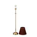 METALL Rechargeable Lamp With 7.1" Burnt Orange Velvet Lampshade