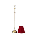 METALL Rechargeable Lamp With 7.1" Olive Green Velvet Lampshade