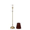 METALL Rechargeable Lamp With 5.5" Burnt Orange Velvet Lampshade