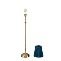 METALL Rechargeable Lamp With 5.5" Teal Velvet Lampshade