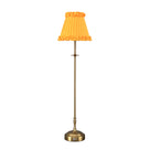 METALL Rechargeable Lamp With Marigold Frilled Fabric Lampshade