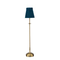 METALL Rechargeable Lamp With 5.5" Teal Velvet Lampshade