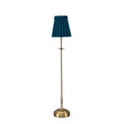 METALL Rechargeable Lamp With 5.5" Teal Velvet Lampshade