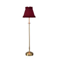 METALL Rechargeable Lamp With Red Wine Frilled Fabric Lampshade