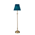METALL Rechargeable Lamp With 7.1" Teal Velvet Lampshade