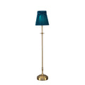 METALL Rechargeable Lamp With 5.5" Teal Velvet Lampshade
