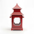 CHINOISERIE RED PAGODA LANTERN 13"