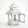CHINOISERIE IVORY PAGODA LANTERN 13"
