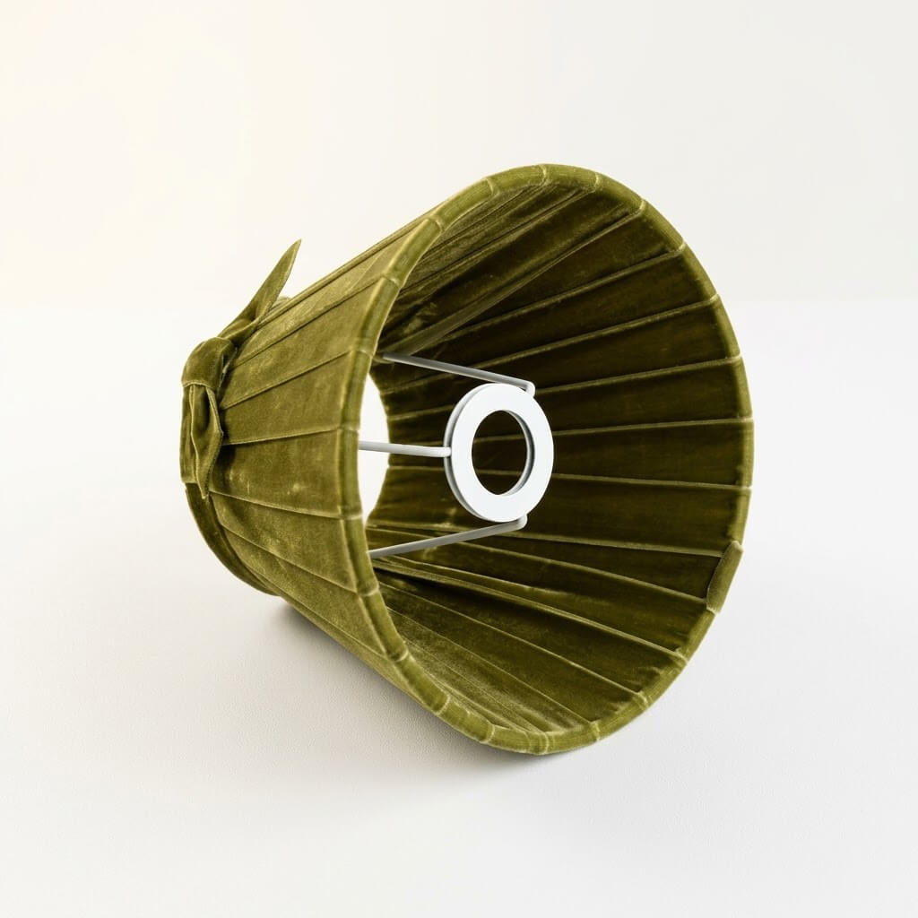 Olive Green Velvet 7.1" Lampshade