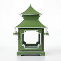 CHINOISERIE GREEN PAGODA LANTERN 11.5”