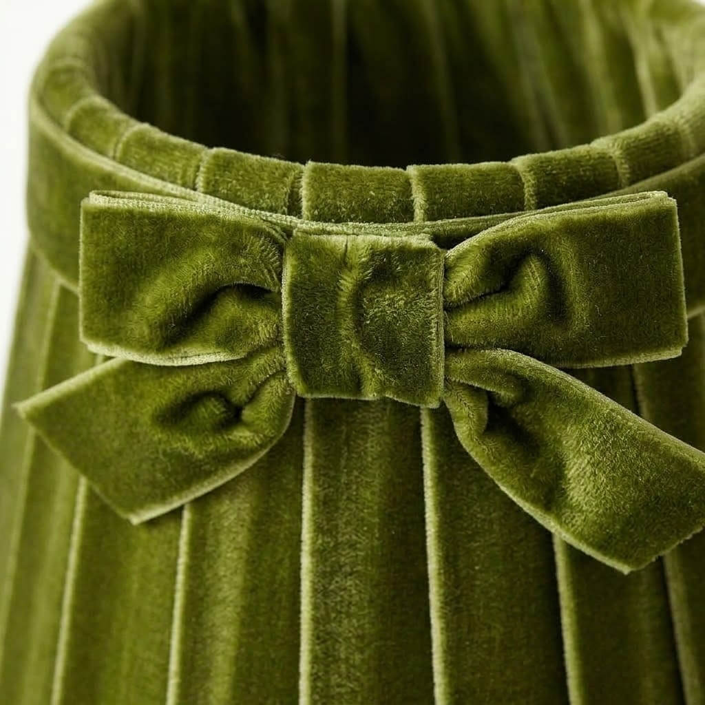 Olive Green Velvet 7.1" Lampshade