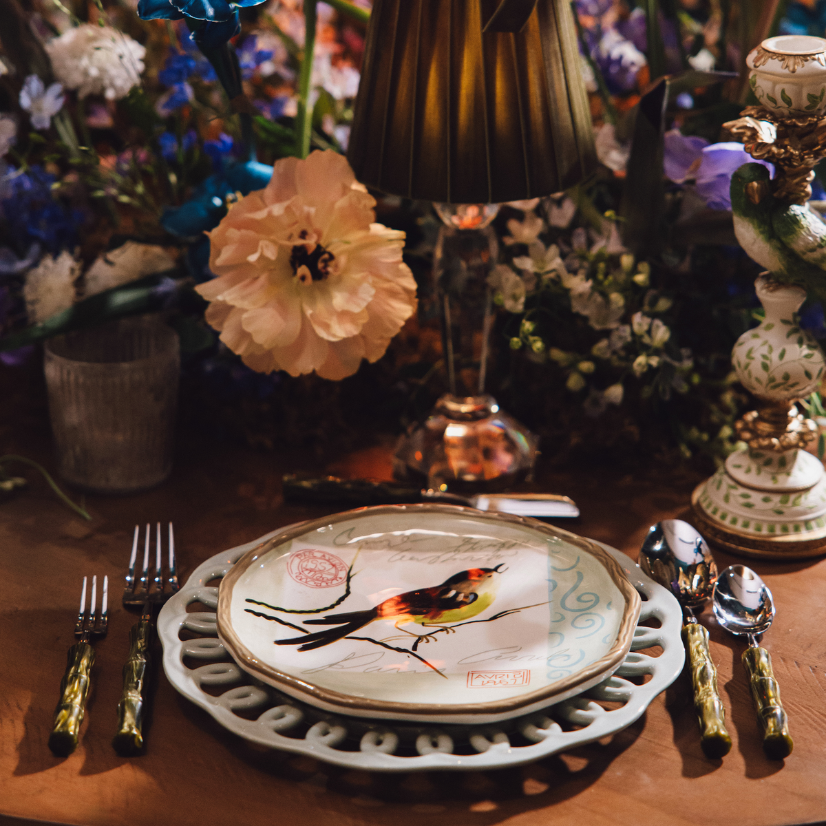 Sage Green Dinner and Salad Plates Set for 4