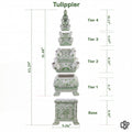 SOVEREIGN Rounded 42.5" Grand Tulipiere Tower in Delft Green