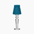 ARTHUR Rechargeable Lamp with 5.5" Teal Velvet Lampshade