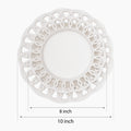 WHITE DINNER AND SALAD PLATES SET OF 8