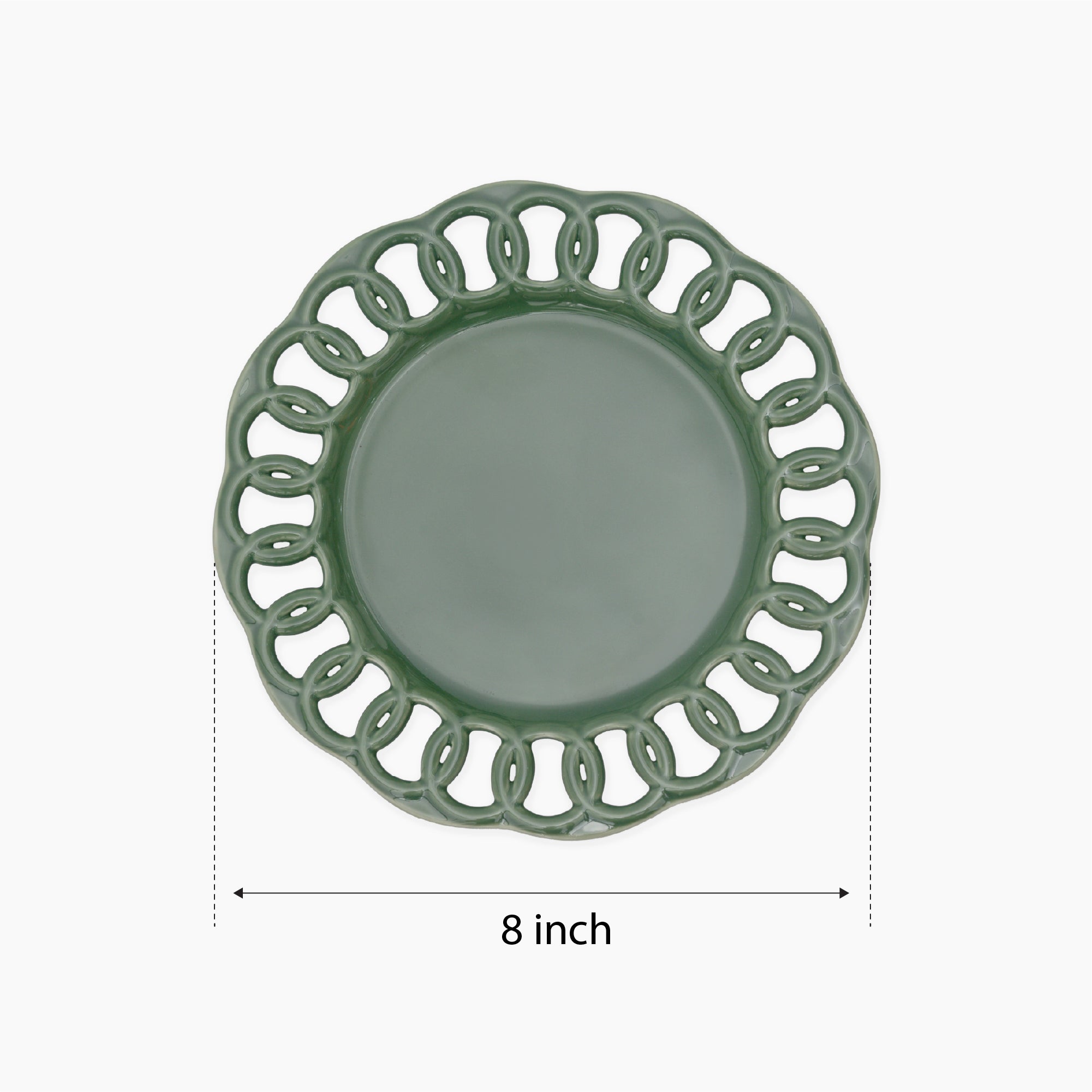 Dark Olive Ceramic Salad Plate