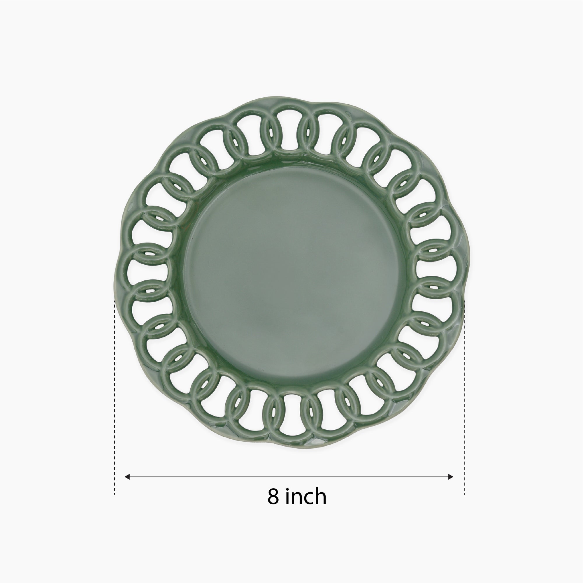 Dark Olive Salad Plates Set of 4