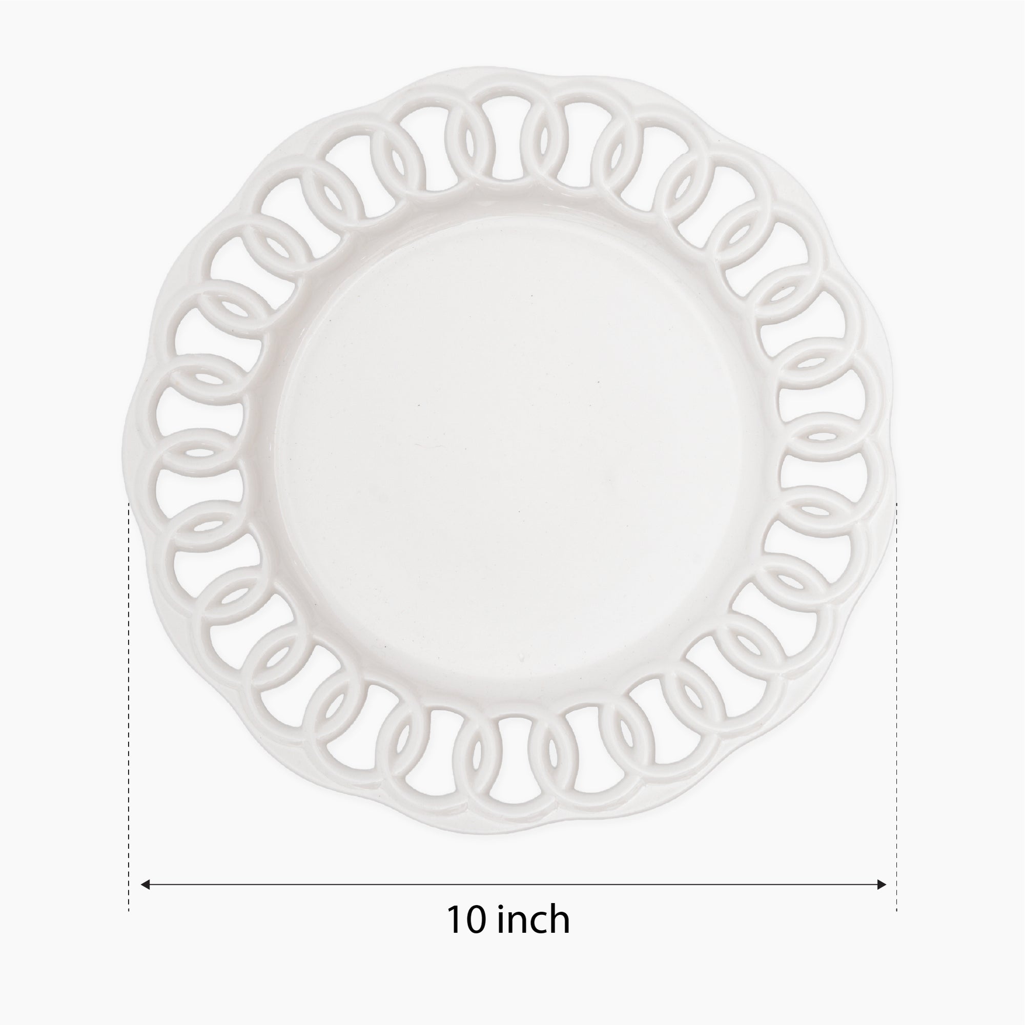 White Ceramic Dinner Plate