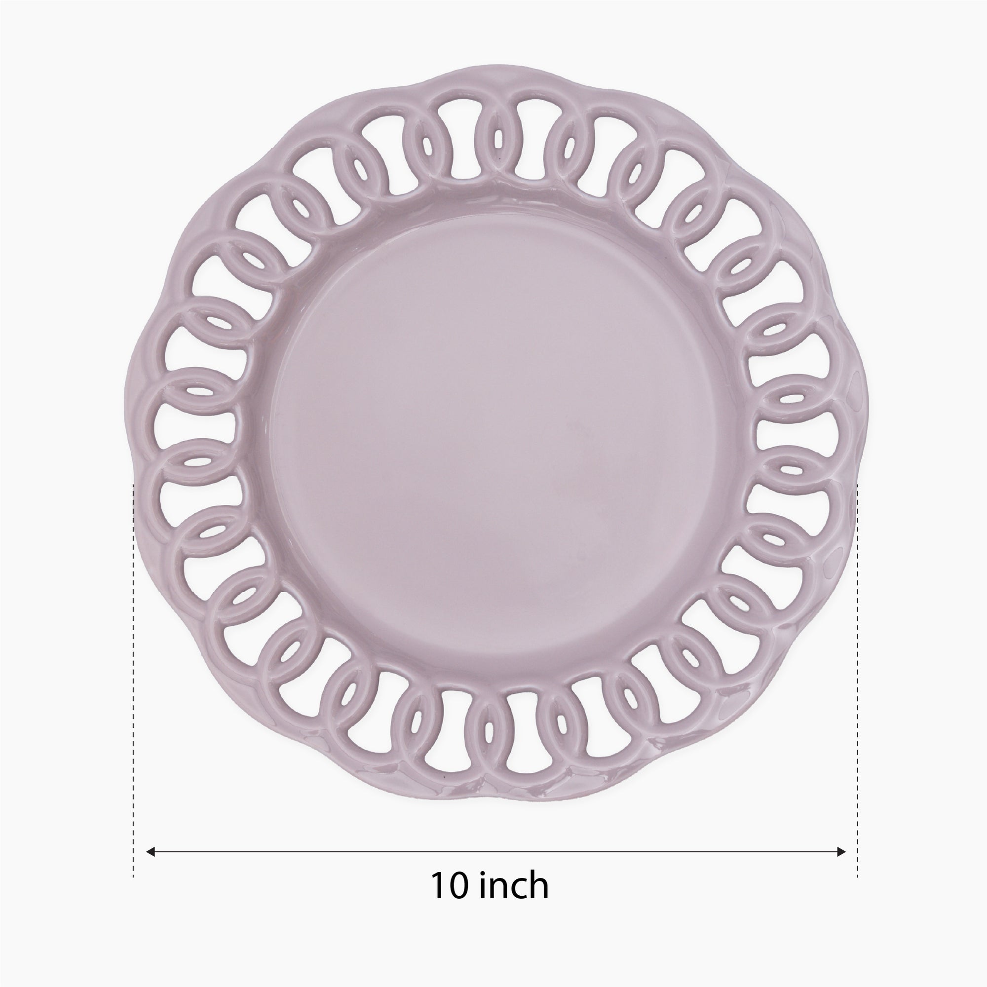 Violet Ceramic Dinner Plates Set of 4