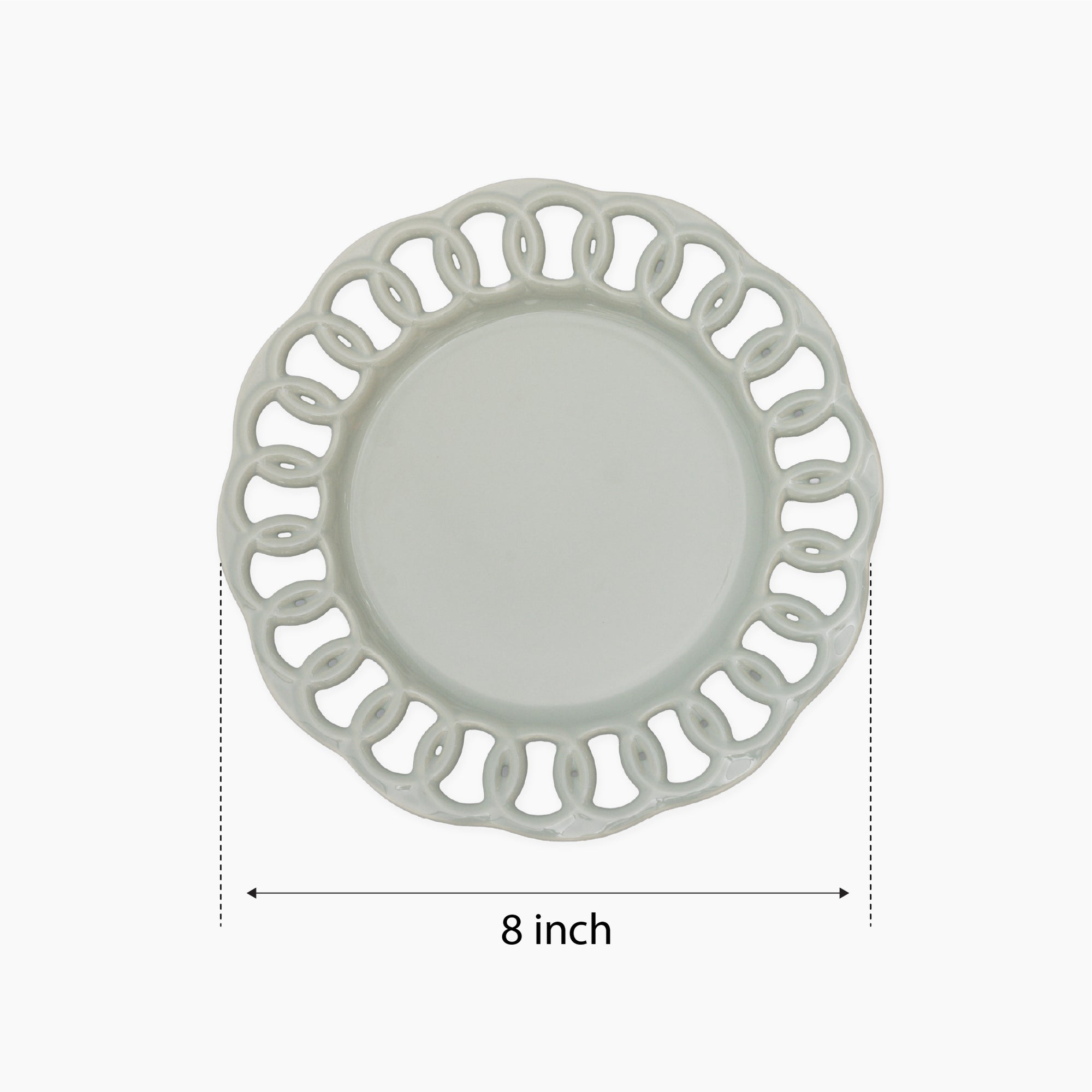 Sage Green Ceramic Salad Plate Set for 1