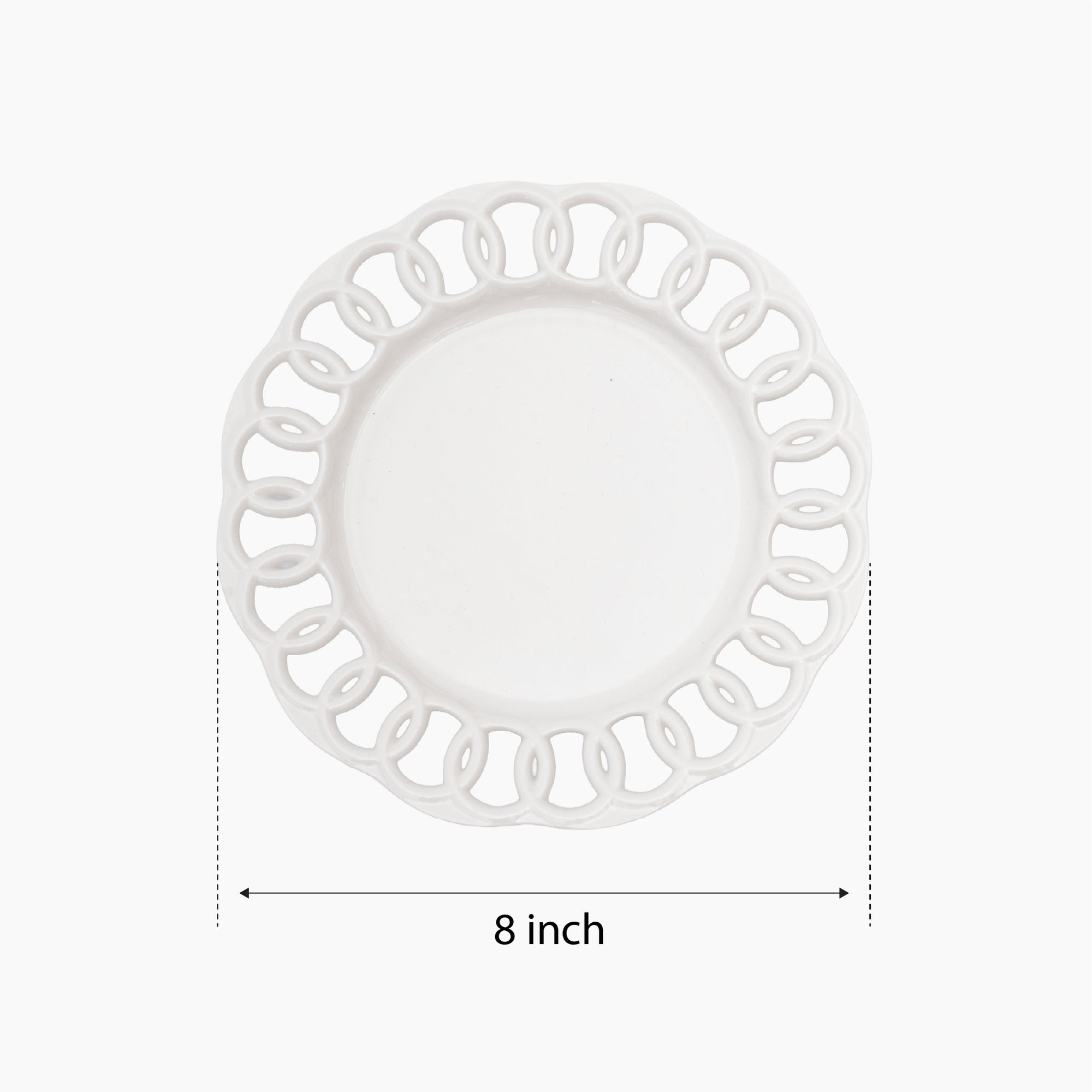 White Ceramic Salad Plates Set of 4