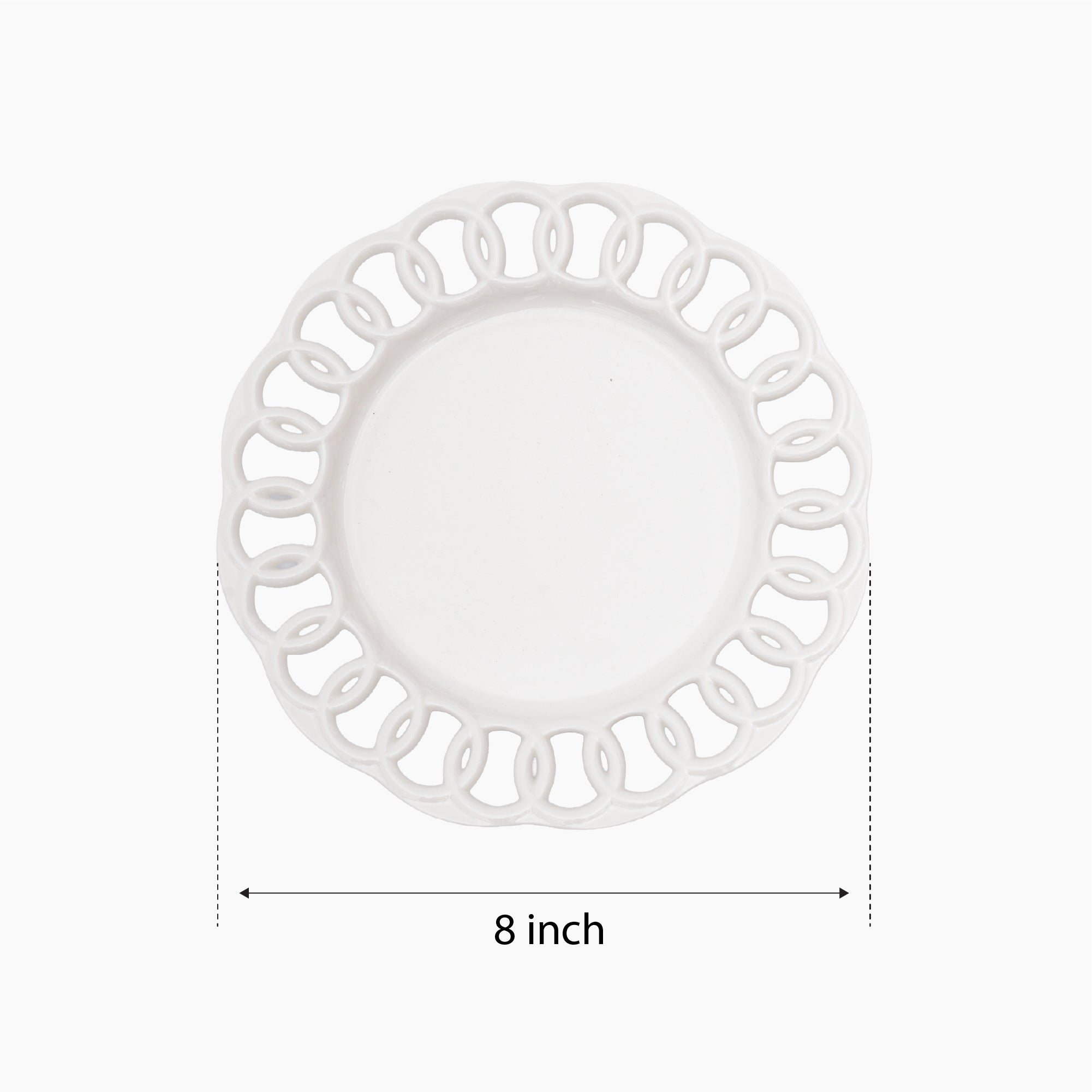 White Ceramic Salad Plate
