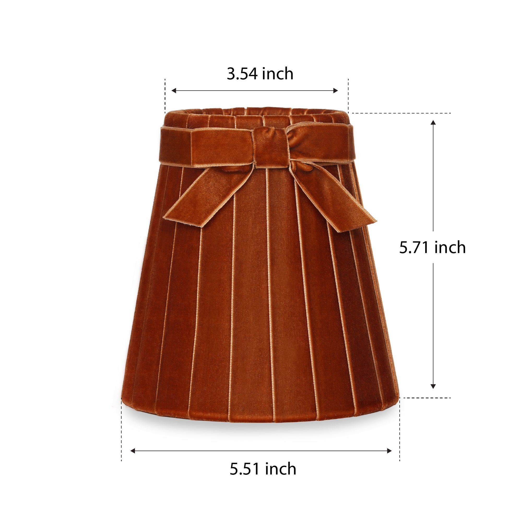 Burnt Orange Velvet 14cm Lampshade