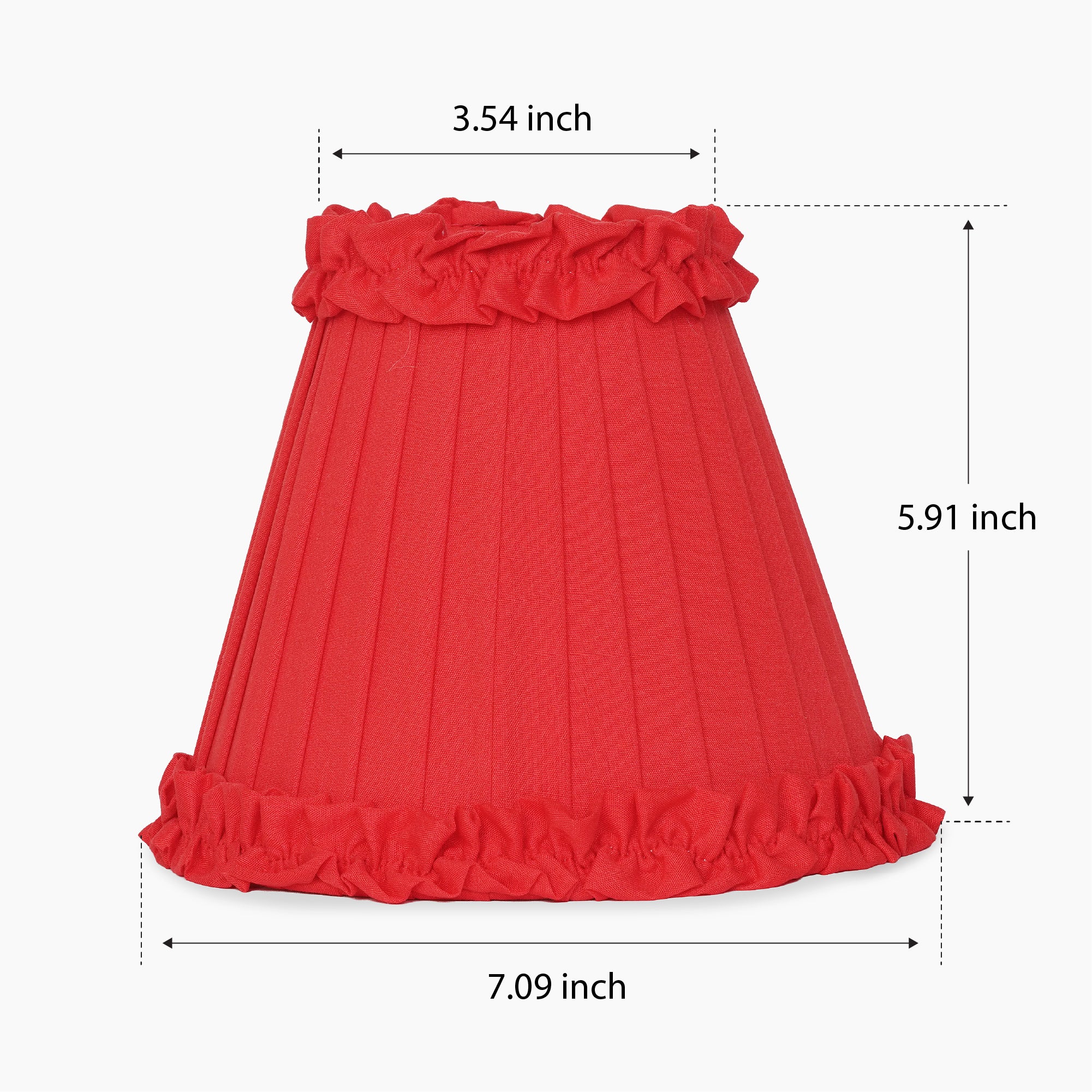 Red Brick Frilled Fabric Lampshade